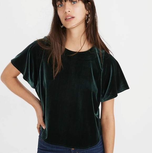 Madewell Velvet Butterfly Top sz S - Picture 5 of 12